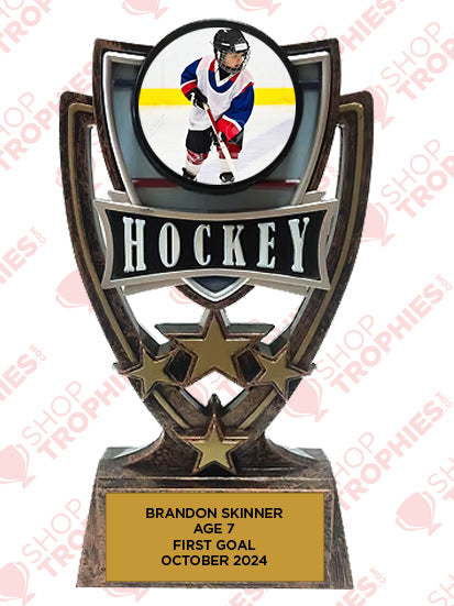 6.5" The All-Star Hockey Shield Award Trophy