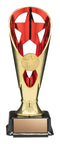 Fire and Ice Series Gold and Red Cylinder Star Trophy