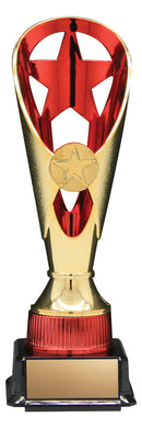 Fire and Ice Series Gold and Red Cylinder Star Trophy