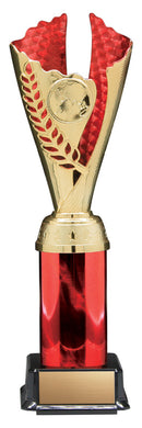 Fire and Ice Series Gold and Red Column Insert Trophy