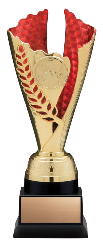 Fire and Ice Series Gold and Red Insert Trophy