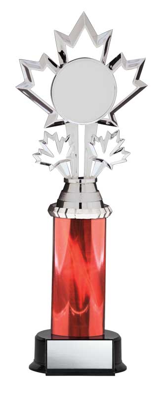 Patriot Series Silver Insert Holder Red Column Trophy