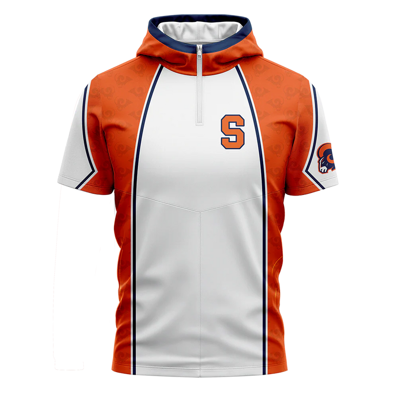 Quarter Zip Traverse Hooded Short Sleeve Flexweave Cage Jacket Jersey