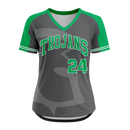 Vantage Short Sleeved V-Neck Raglan Softball Jersey