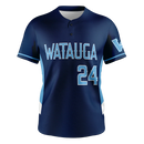 Vantage Two Button Custom Baseball Short Sleeved Jersey