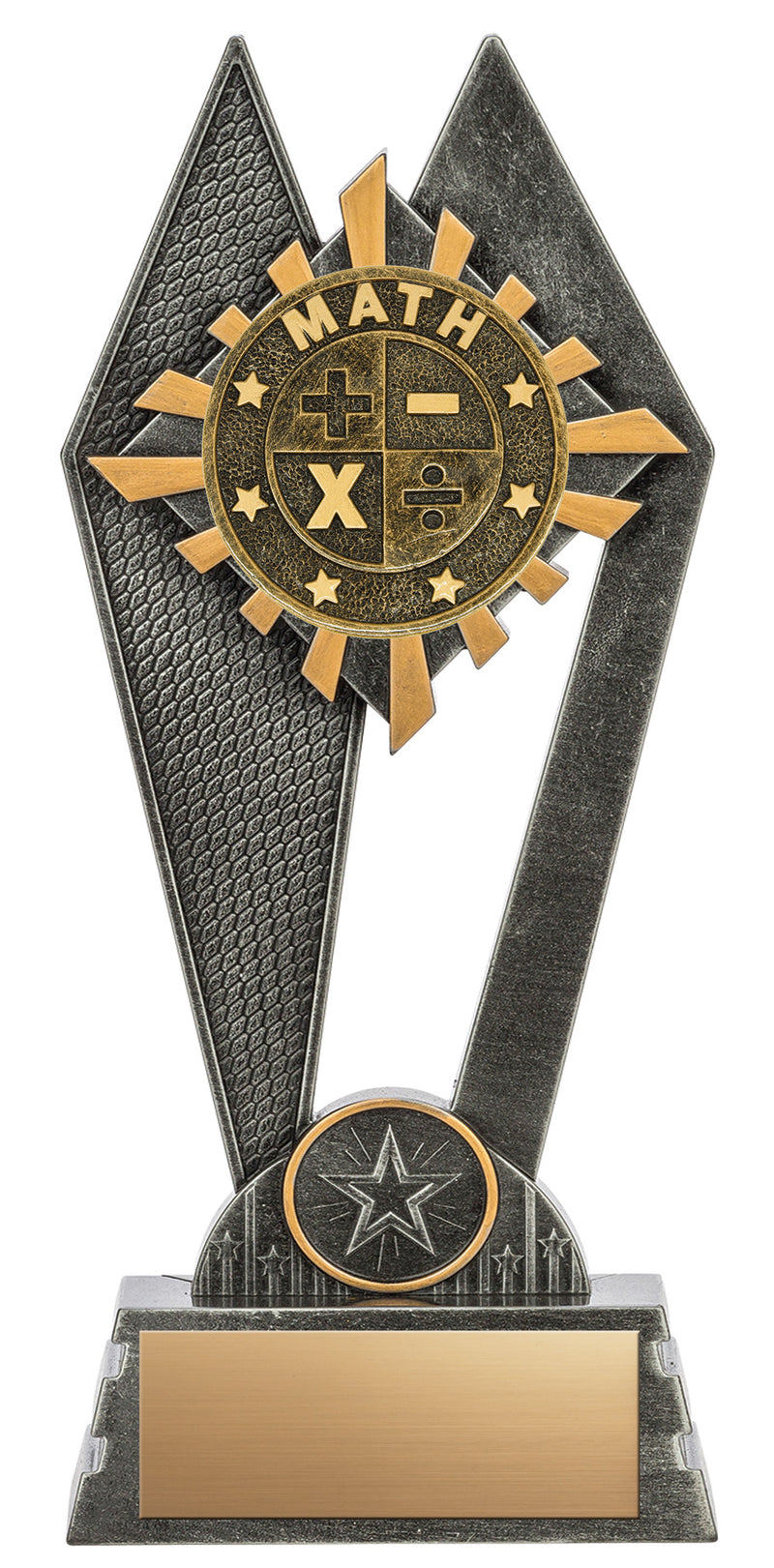 Extra Math Trophy Peak Series Resin Mathematics Trophy | Customizable – shoptrophies.com