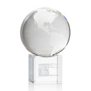Crystal Globe Cube Base Award