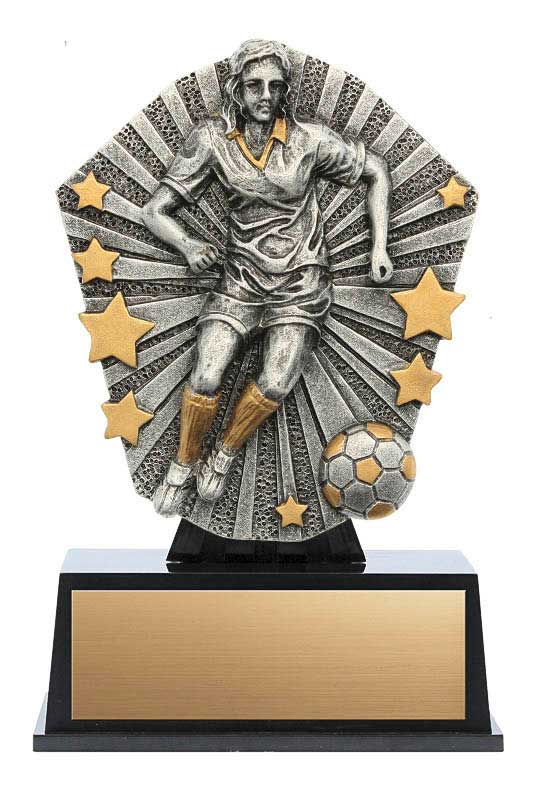 Resin Cosmos Mini Soccer Female Trophy