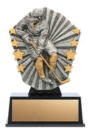 Resin Cosmos Mini Hockey Male Player Trophy