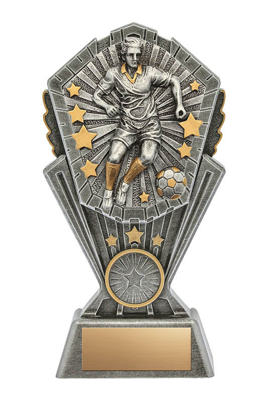 Resin Cosmos Male Soccer Trophy