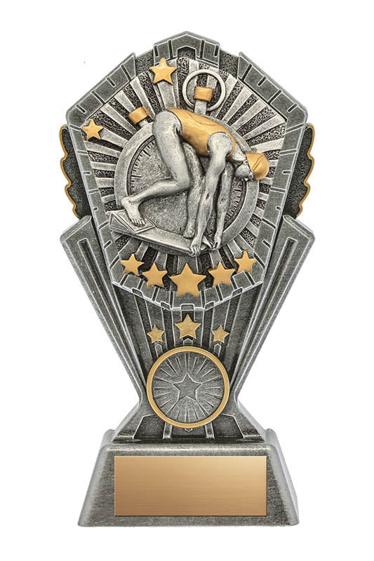 Resin Cosmos Swimming Female Trophy