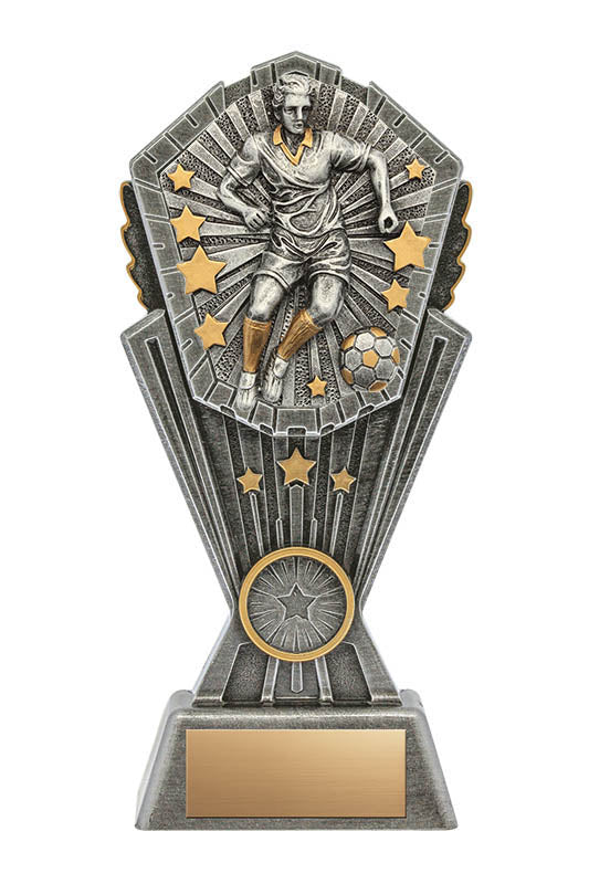 Resin Cosmos Male Soccer Trophy