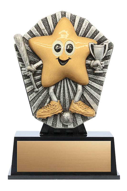 Resin Cosmos Series Little Star Mini Baseball Trophy