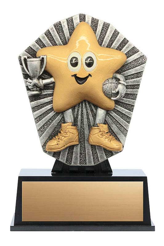 Resin Cosmos Series Little Star Mini Basketball Trophy