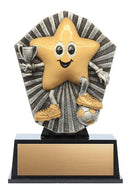 Resin Cosmos Series Little Star Mini Soccer Trophy