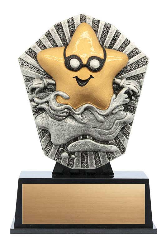 Resin Cosmos Series Little Star Mini Swimming Trophy