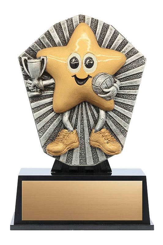 Resin Cosmos Series Little Star Mini Volleyball Trophy