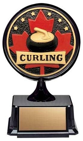 Resin Apex Mini Curling Patriot Trophy