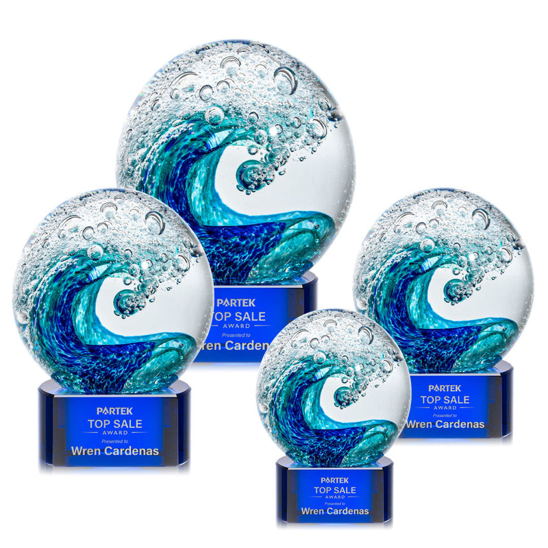 Crystal Surfside Award on Paragon - Blue