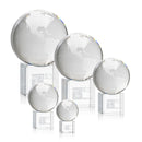 Crystal Globe Cube Base Award