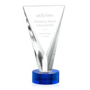Mustico Optical Crystal Award Blue Base