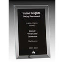 Black Reflection Series Black Glass Plaque with Pin