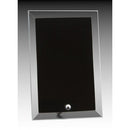Black Reflection Series Black Glass Plaque with Pin