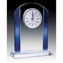 Glass Blue Accent Rounded Clock