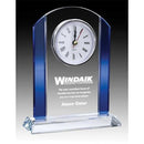 Glass Blue Accent Rounded Clock