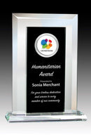 Glass Mirror Black Award with Insert Holder