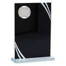 Black Reflection Glass Plaque