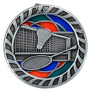 Stained Glass Badminton Medal