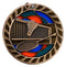 Stained Glass Badminton Medal