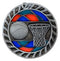 Stained Glass Basketball Medal