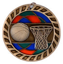 Stained Glass Basketball Medal