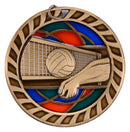Stained Glass Volleyball Medal