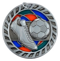 Stained Glass Soccer Medal
