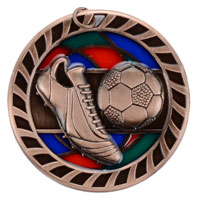Stained Glass Soccer Medal