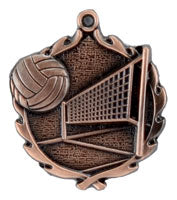 Sculptured Small Volleyball Medal