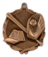Sculptured Baseball Medal