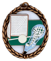 Negative Space Lacrosse Medal