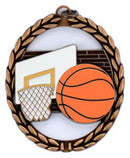 Negative Space Basketball Medal