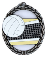 Negative Space Volleyball Medal