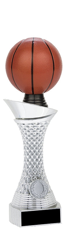 Nexus Twister Diamond Riser Silver Basketball Trophy