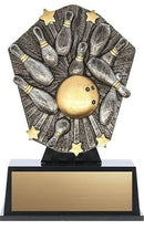 Resin Cosmos Mini 10-Pin Bowling Trophy