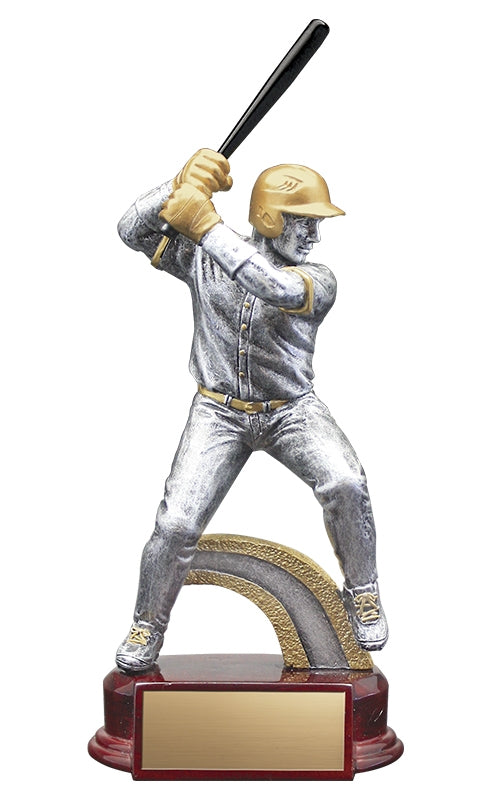 Resin Classic Male Baseball Silver/Gold Trophy