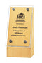 Monument Bamboo Wedge Glass Plate Award