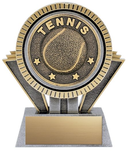 Resin Apex Tennis Silver Trophy