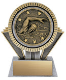 Resin Apex Swimming Silver Trophy