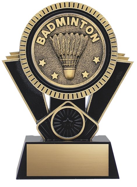 Apex Series Black Badminton Trophy